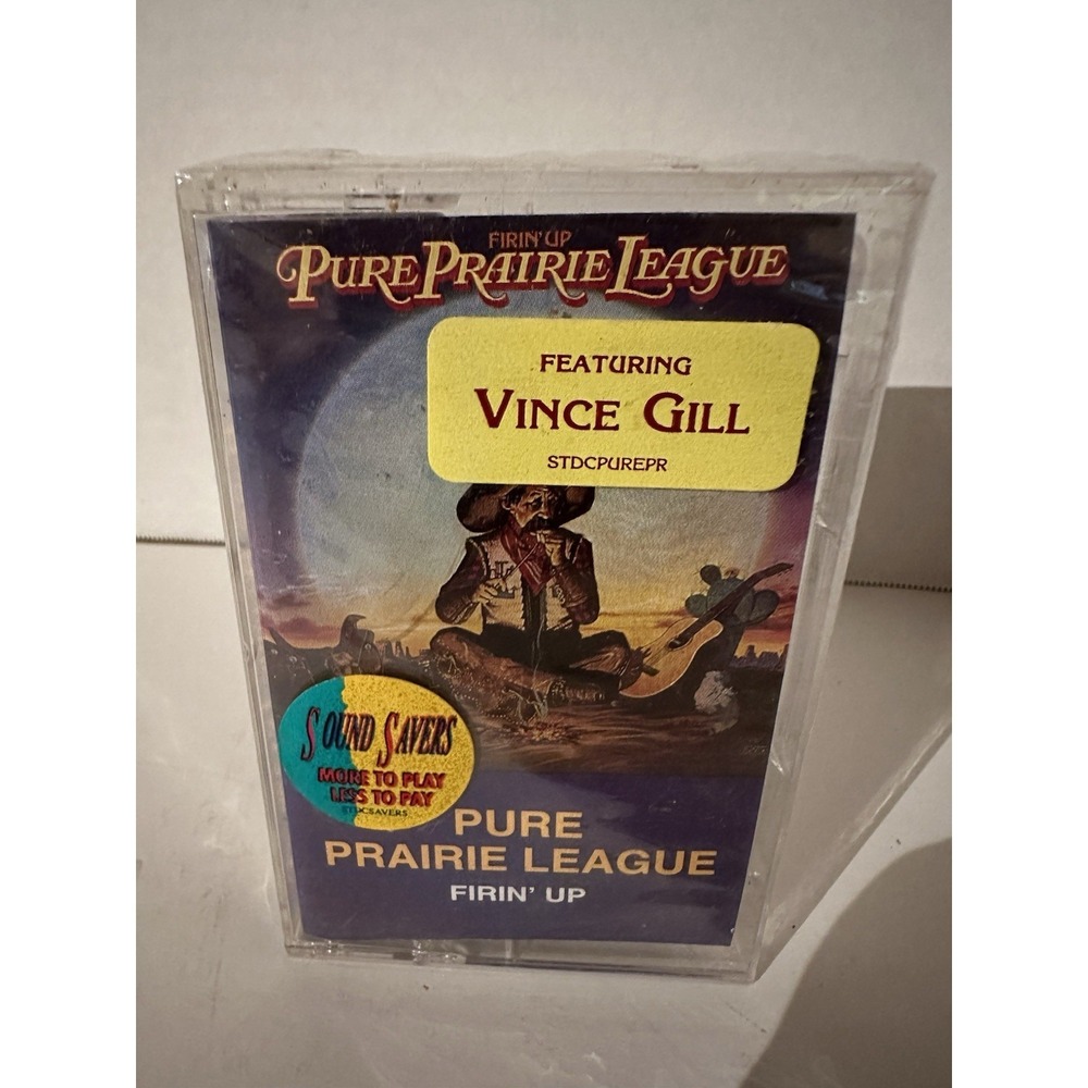 Pure Prarie League Firin'Up Cassette New Sealed 1980‎ Features Vince Gill